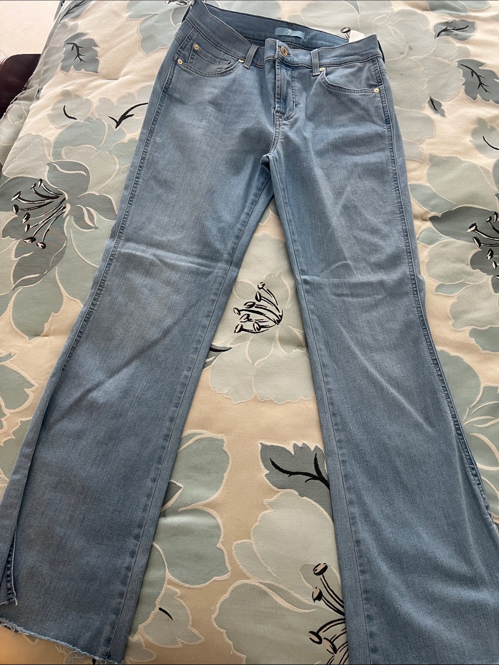 Women's Light Blue Flared lightweight Jeans